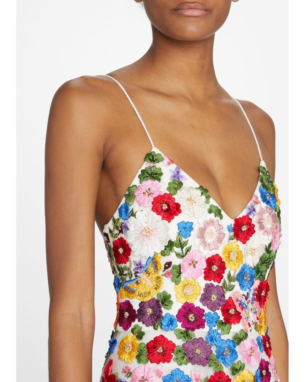Alice and olivia sequin floral dress online