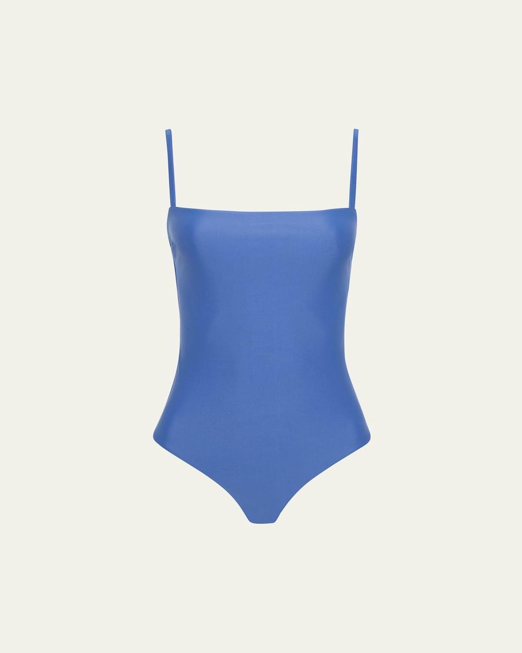 Matteau Petite Square Maillot Swimsuit in Blue | Lyst