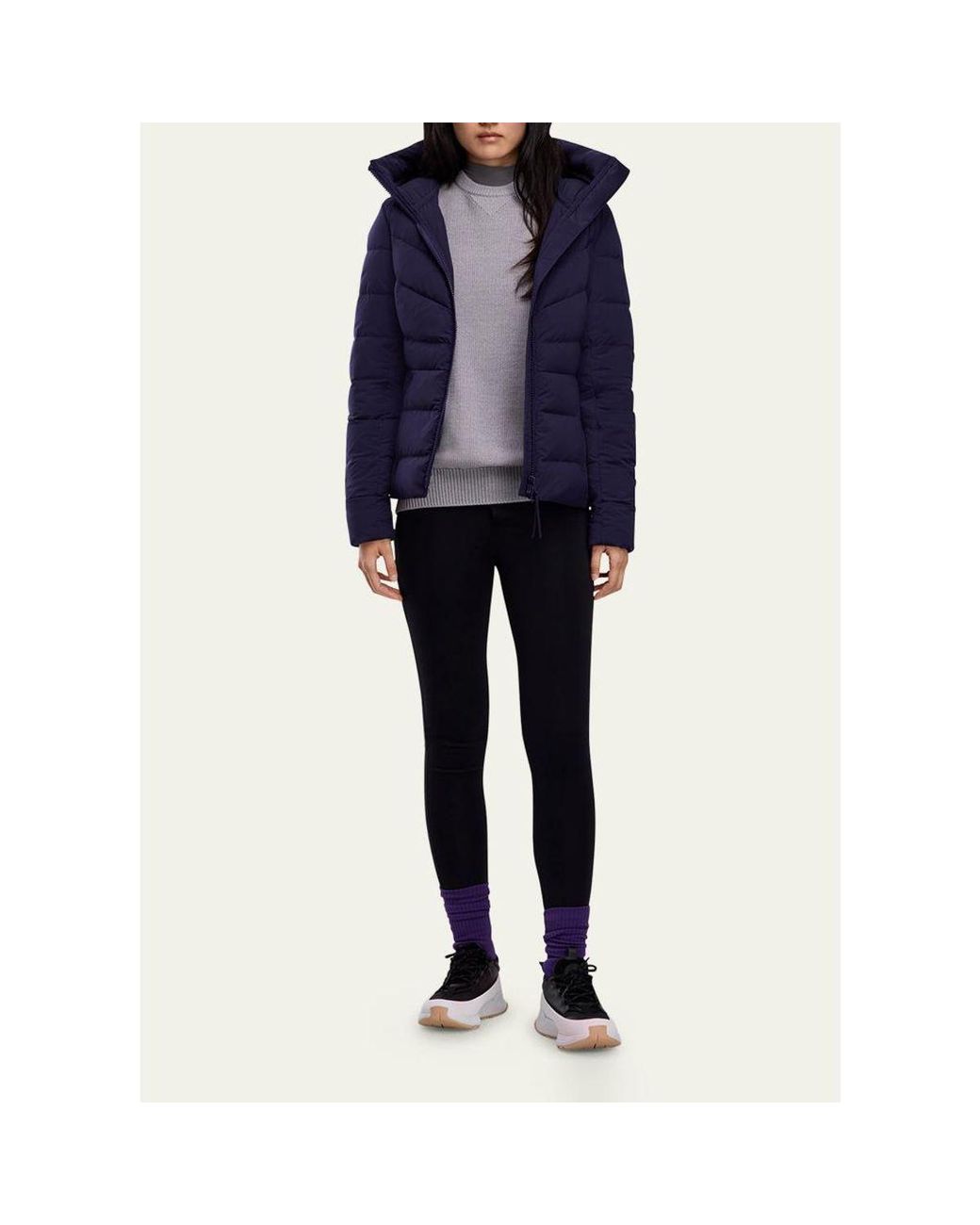 Canada Goose Blue Clair Hooded Down Puffer Jacket