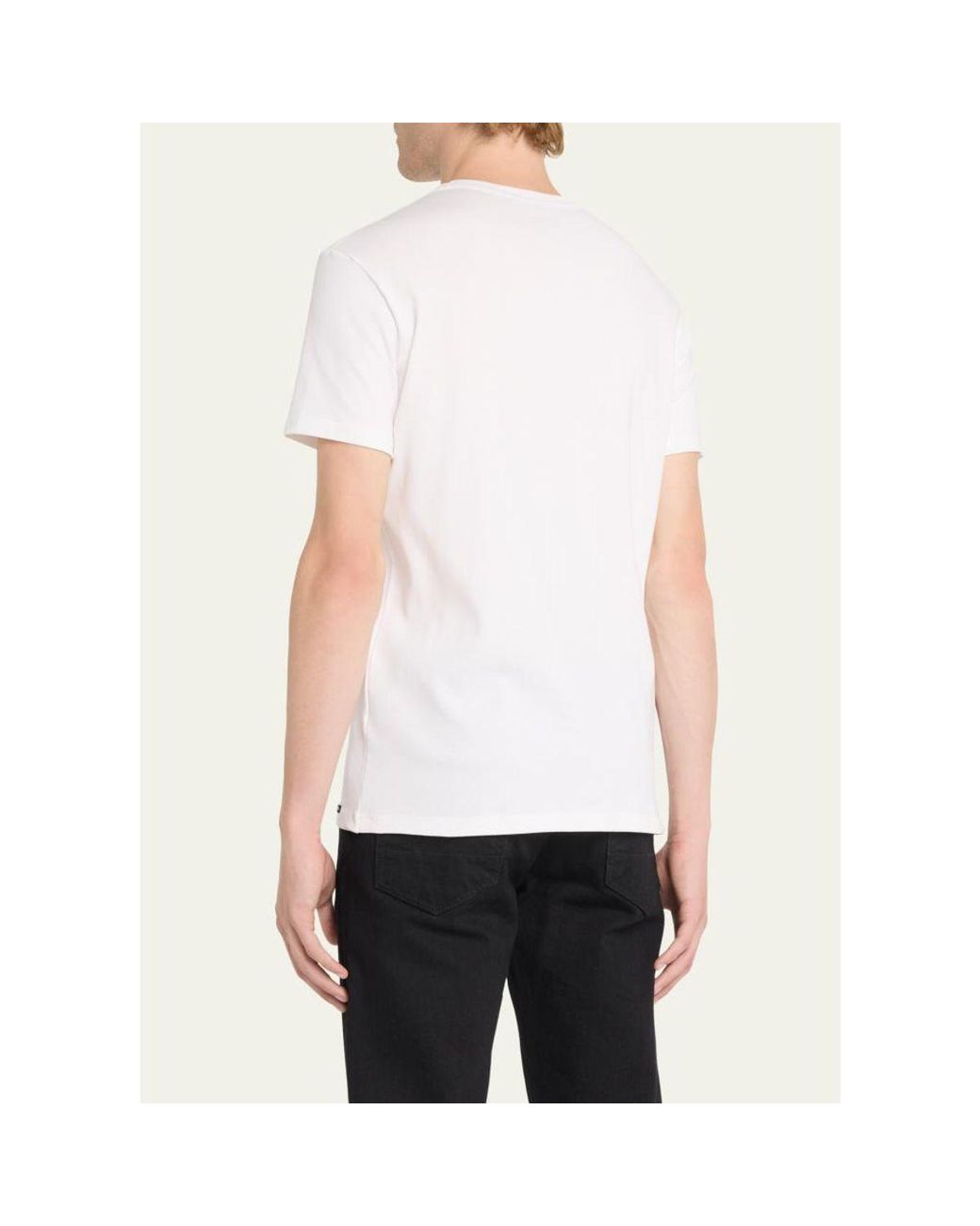 Tom Ford White Solid Stretch Jersey T-Shirt for men
