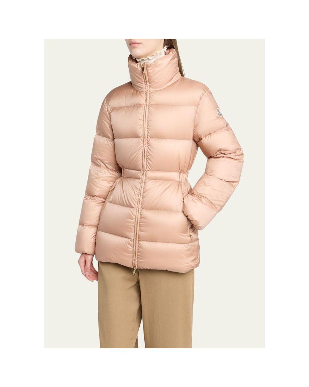 Moncler Gray Brossette Down Puffer Jacket