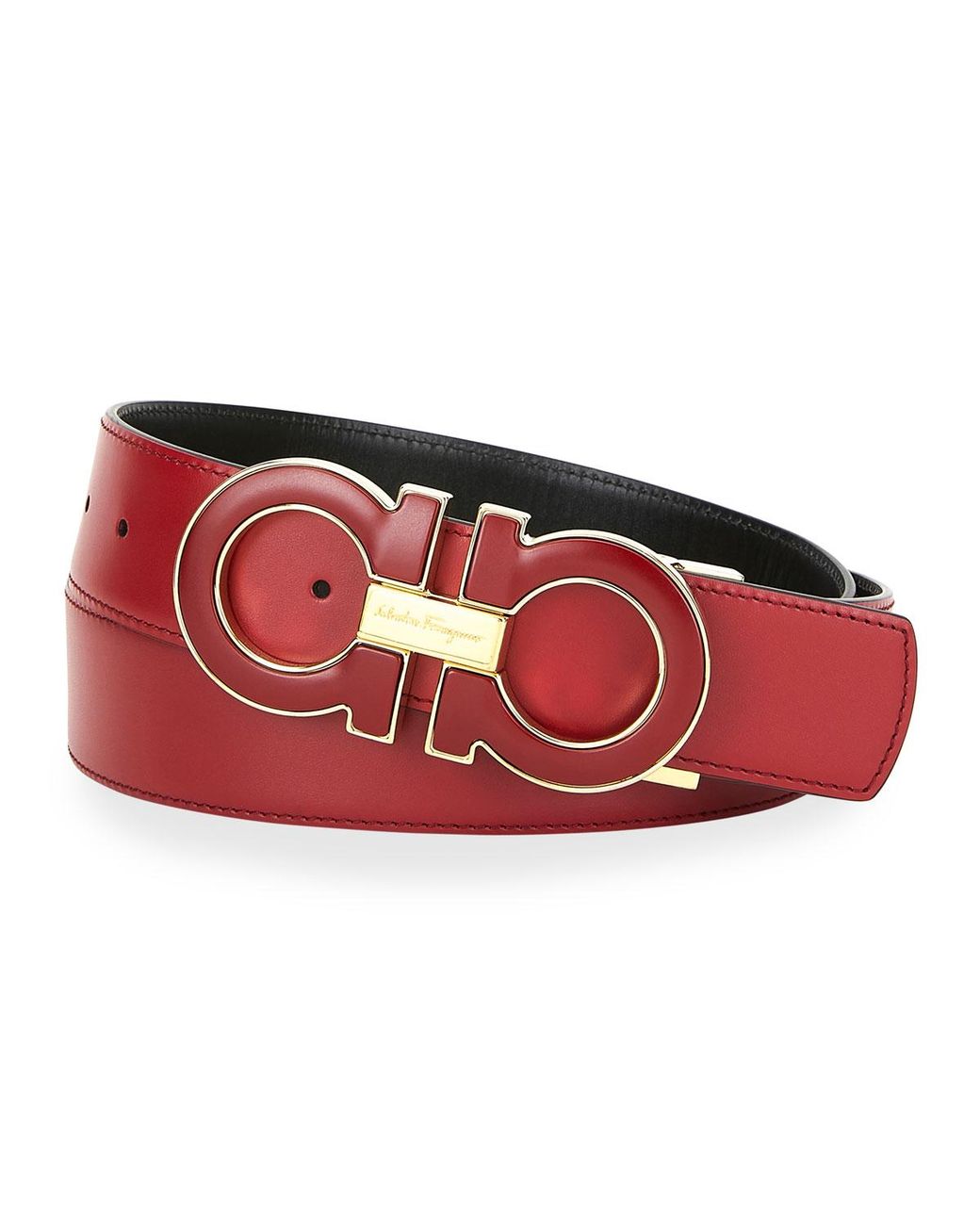 mens red ferragamo belt