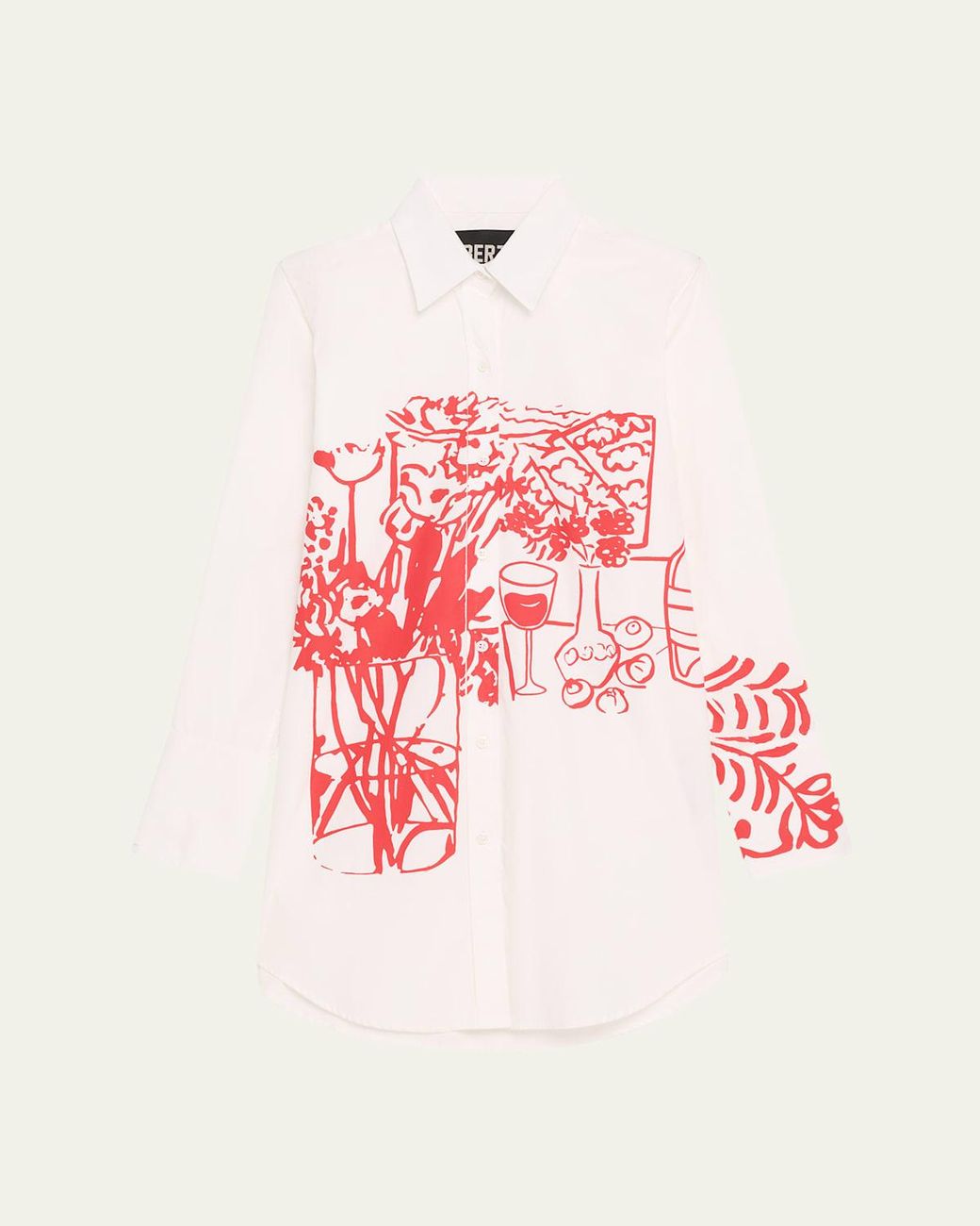 Libertine Still Life Screen Long Classic Shirt in Pink | Lyst