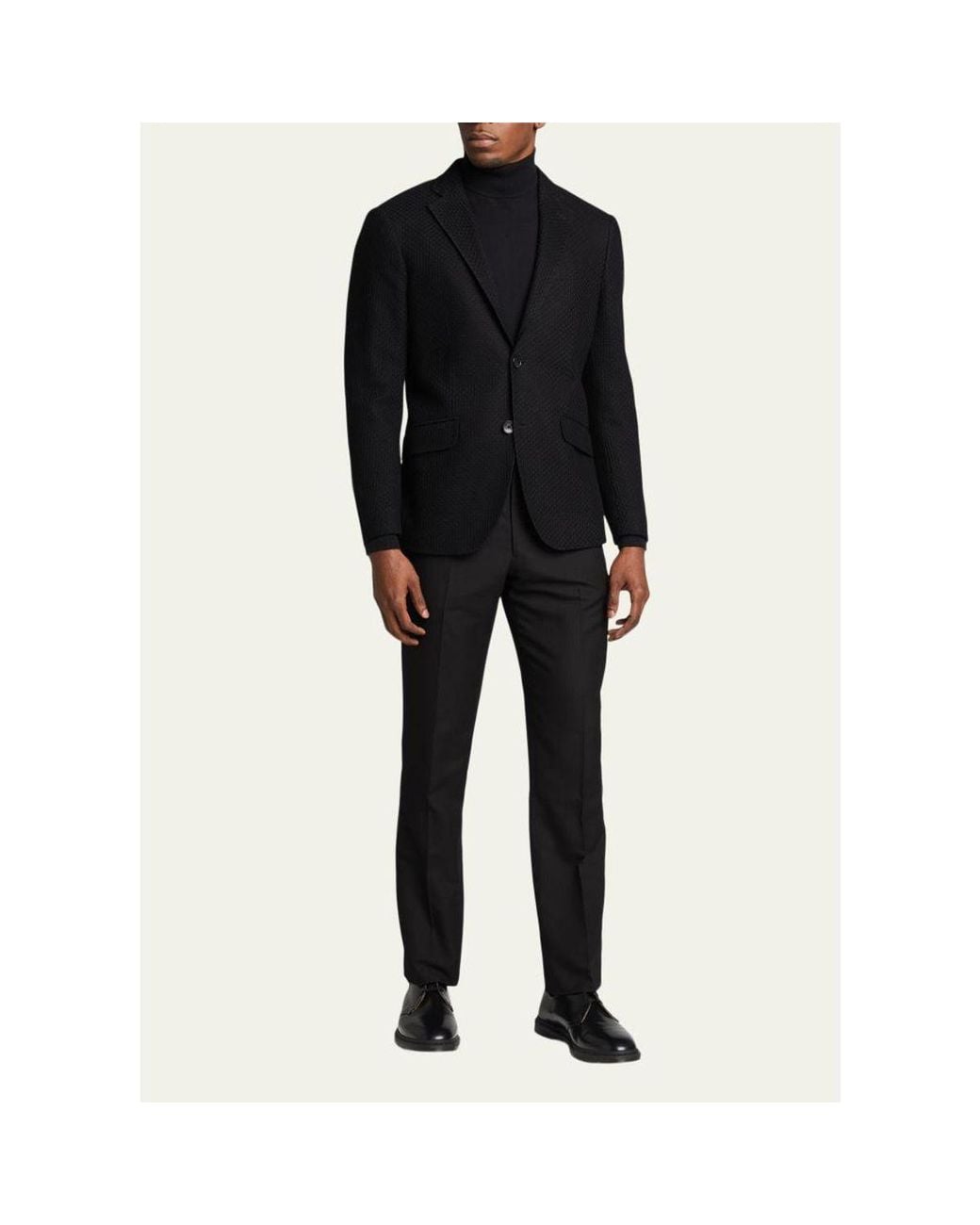 Etro Blue Basic Knit Blazer for men