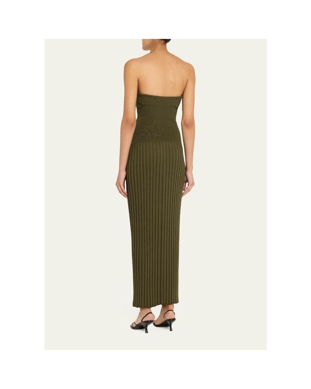 Christopher Esber Green Slashed Compact Knit Dress
