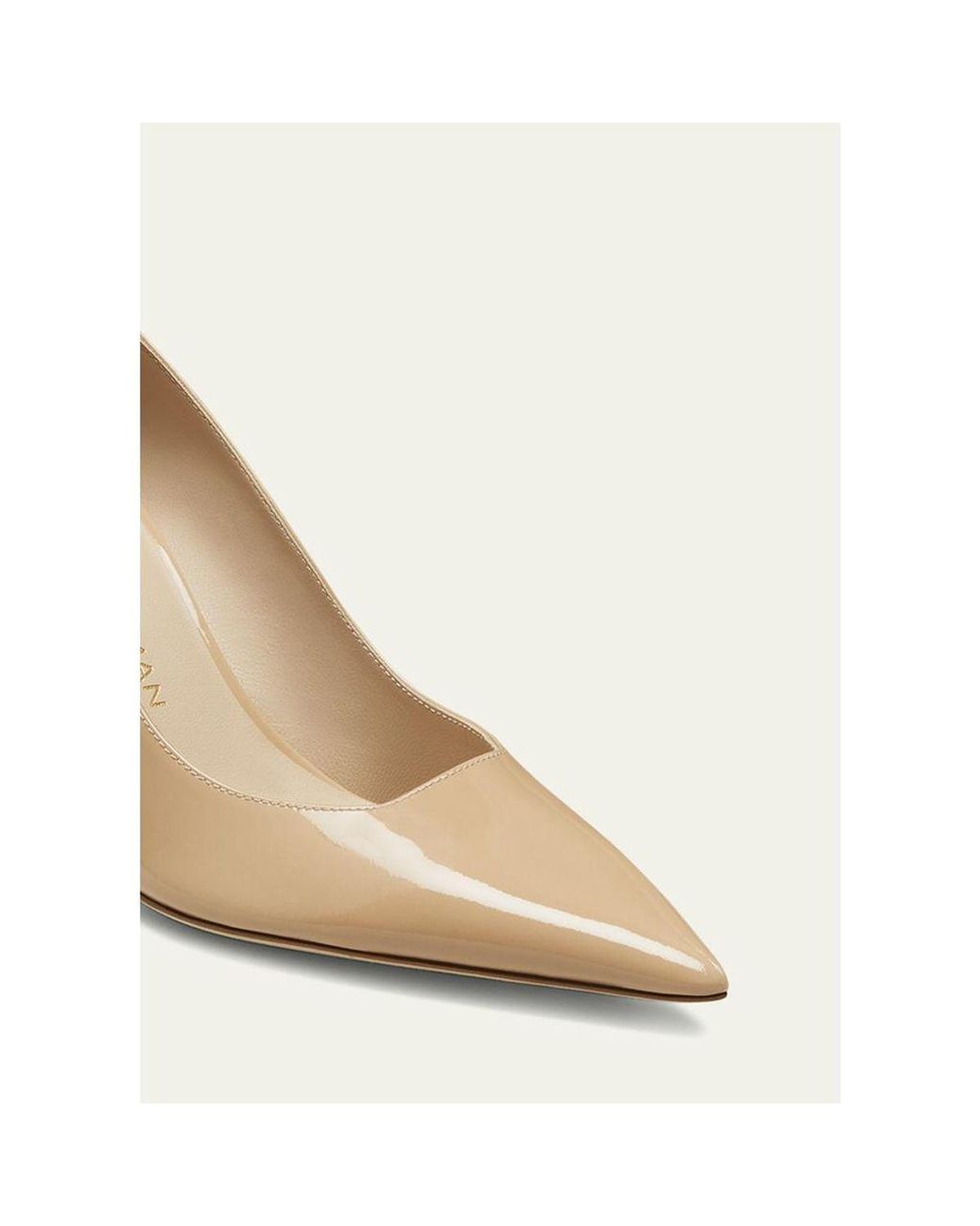 Stuart Weitzman Natural Stuart Patent Stiletto Pumps