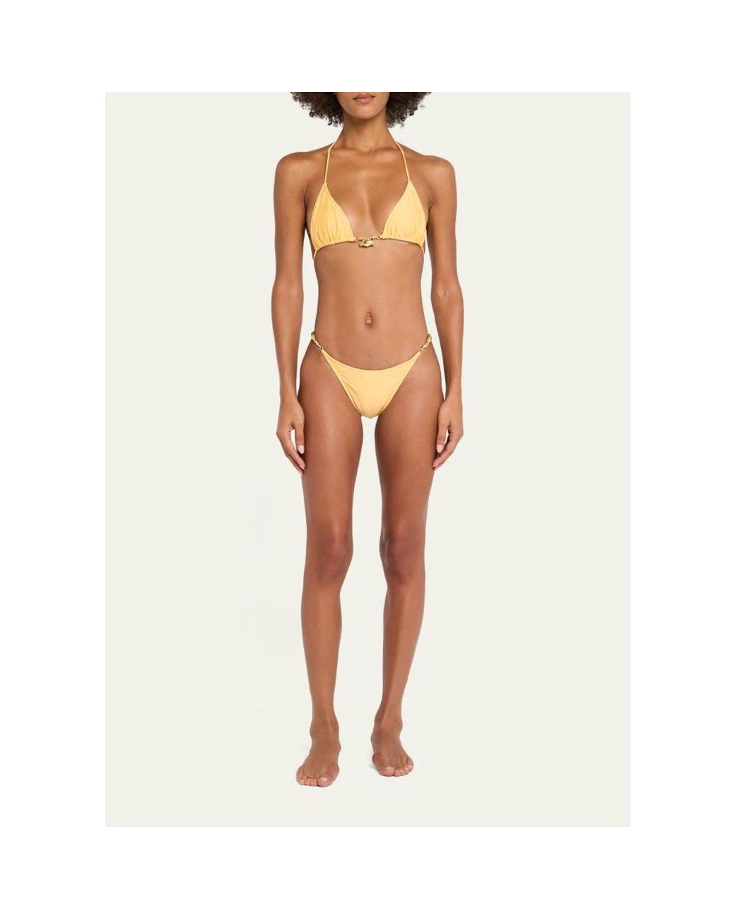 Shani Shemer Metallic Wren Triangle Bikini Top