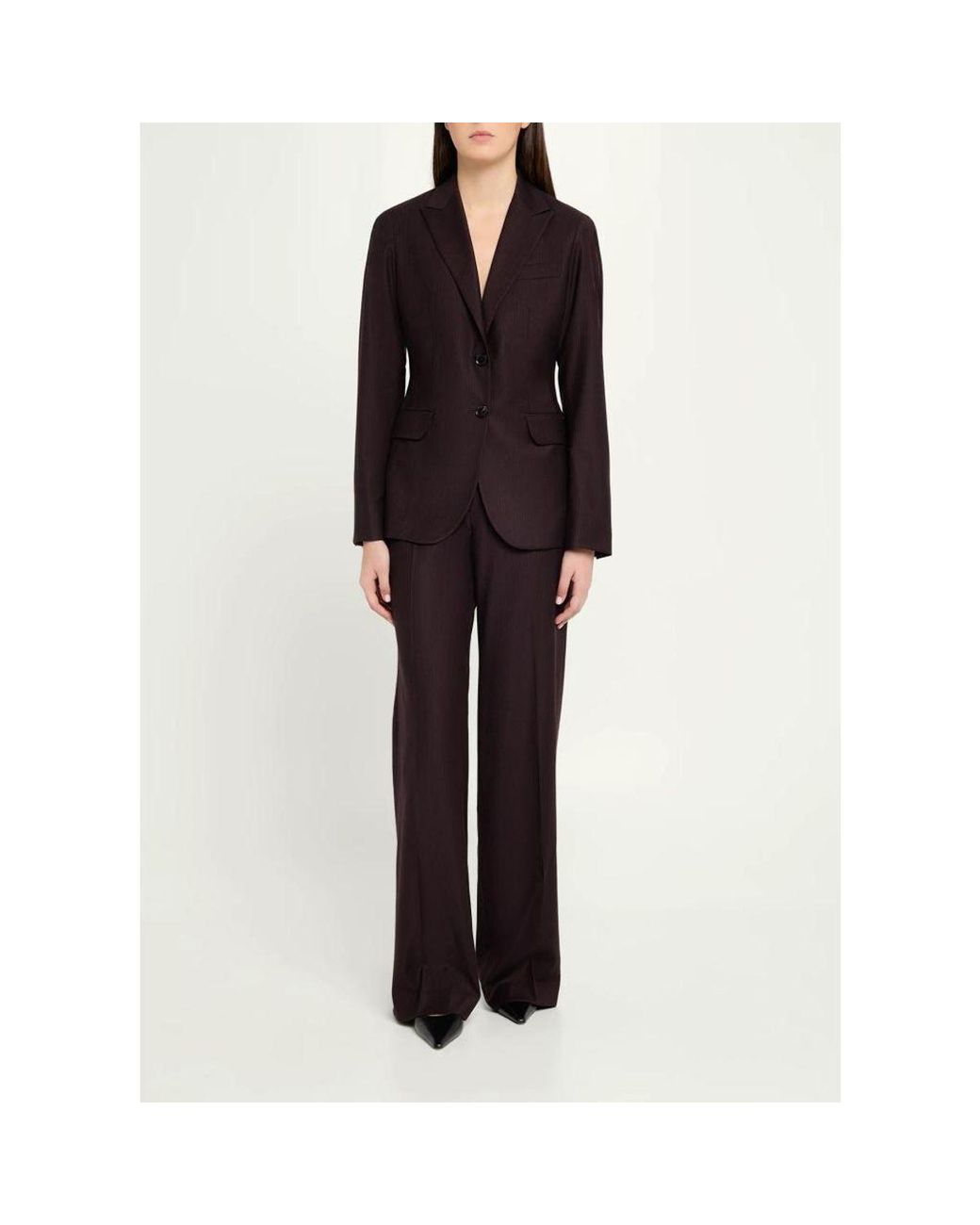 Kiton Black Pinstriped Wool-Blend Single-Breasted Jacket