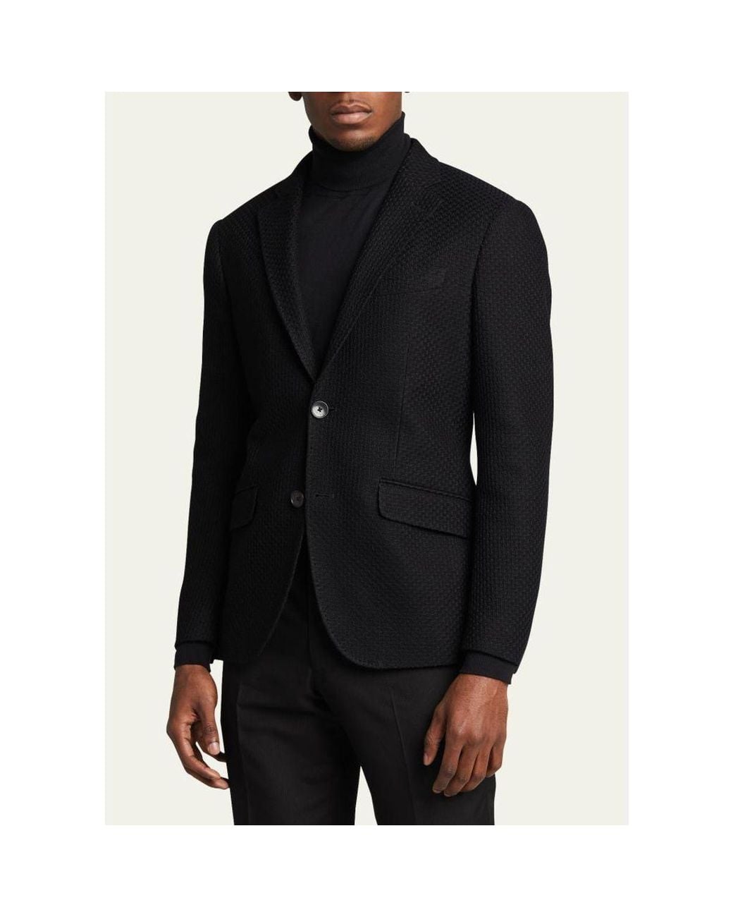 Etro Blue Basic Knit Blazer for men