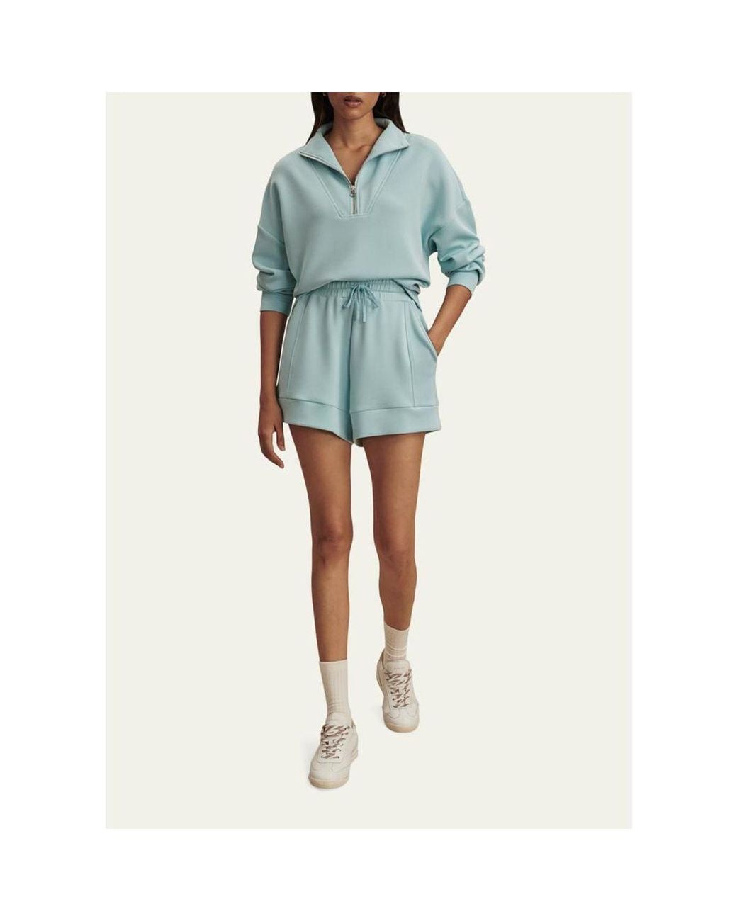 Varley White Atrium Drawstring Shorts