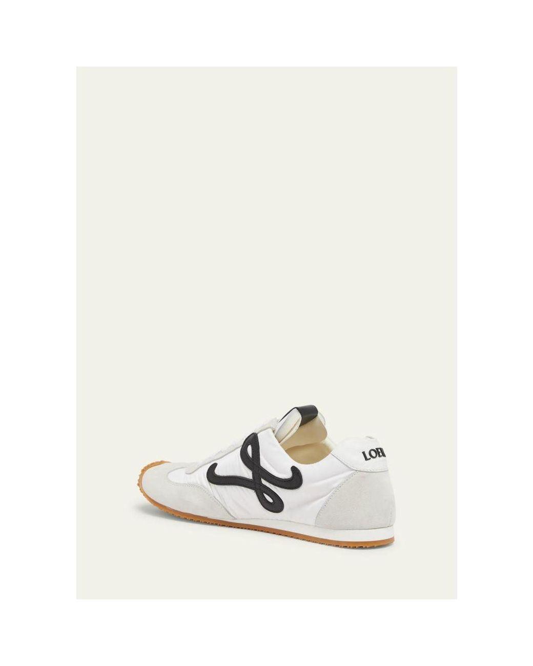 Loewe White Flow Runner Suede And Leather Sneakers