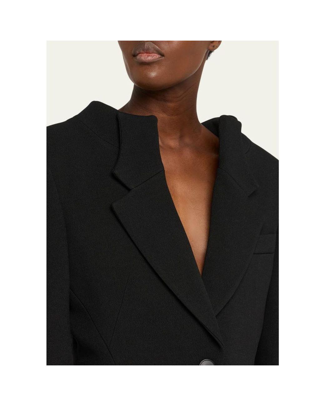 Givenchy Black Single-Breasted Slashed Jacket