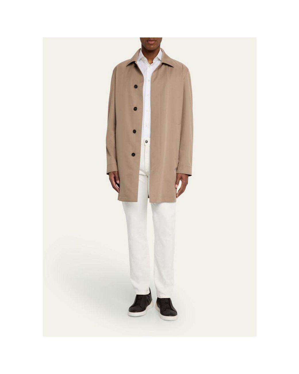 Zegna Natural Microfiber Raincoat for men