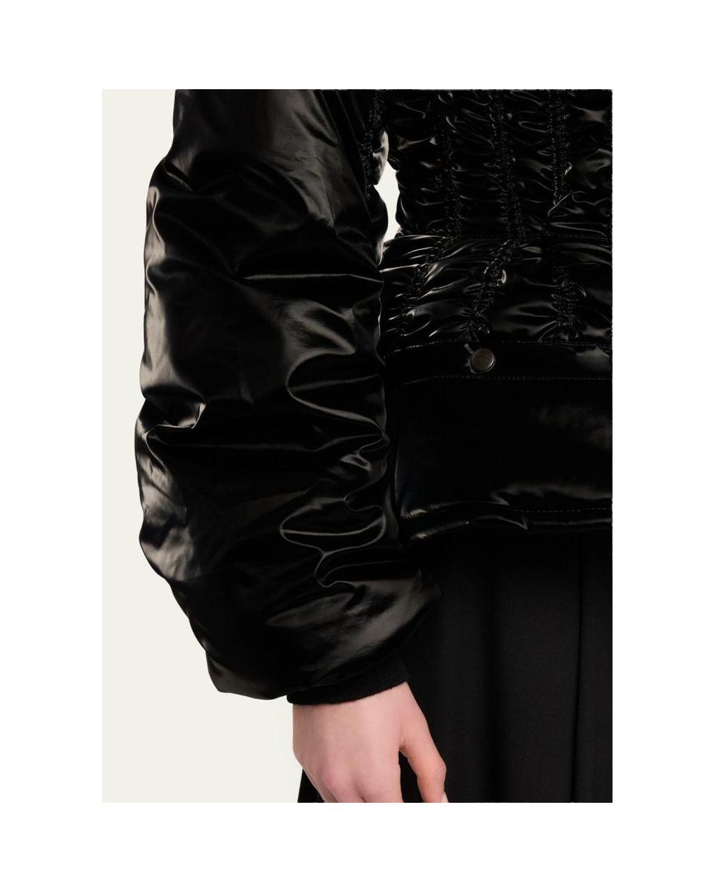 Junya Watanabe Black Cinched Ruched Jacket