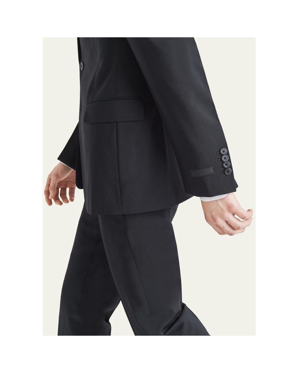 Prada Black Wool-Mohair Solid Suit for men