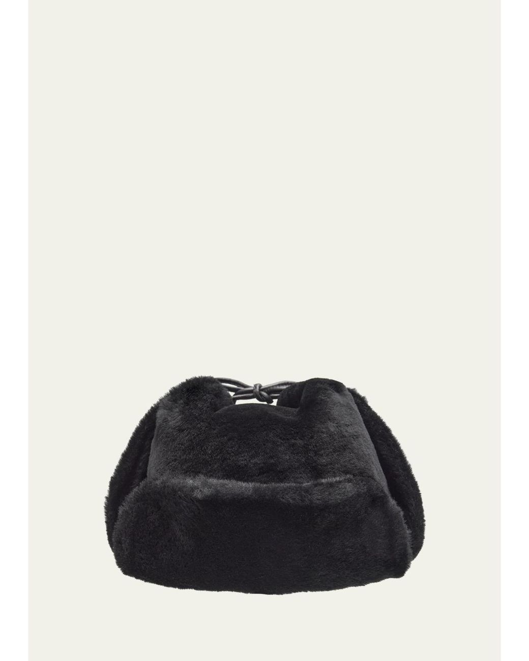 Pologeorgis Blue Merino Shearling Trapper Hat for men