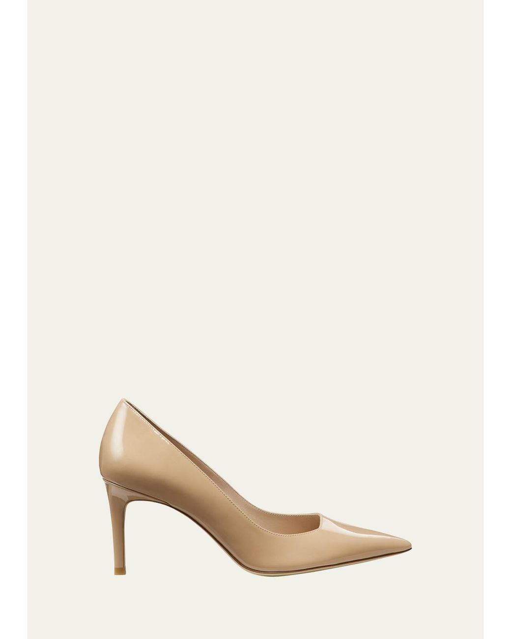 Stuart Weitzman Natural Stuart Patent Stiletto Pumps