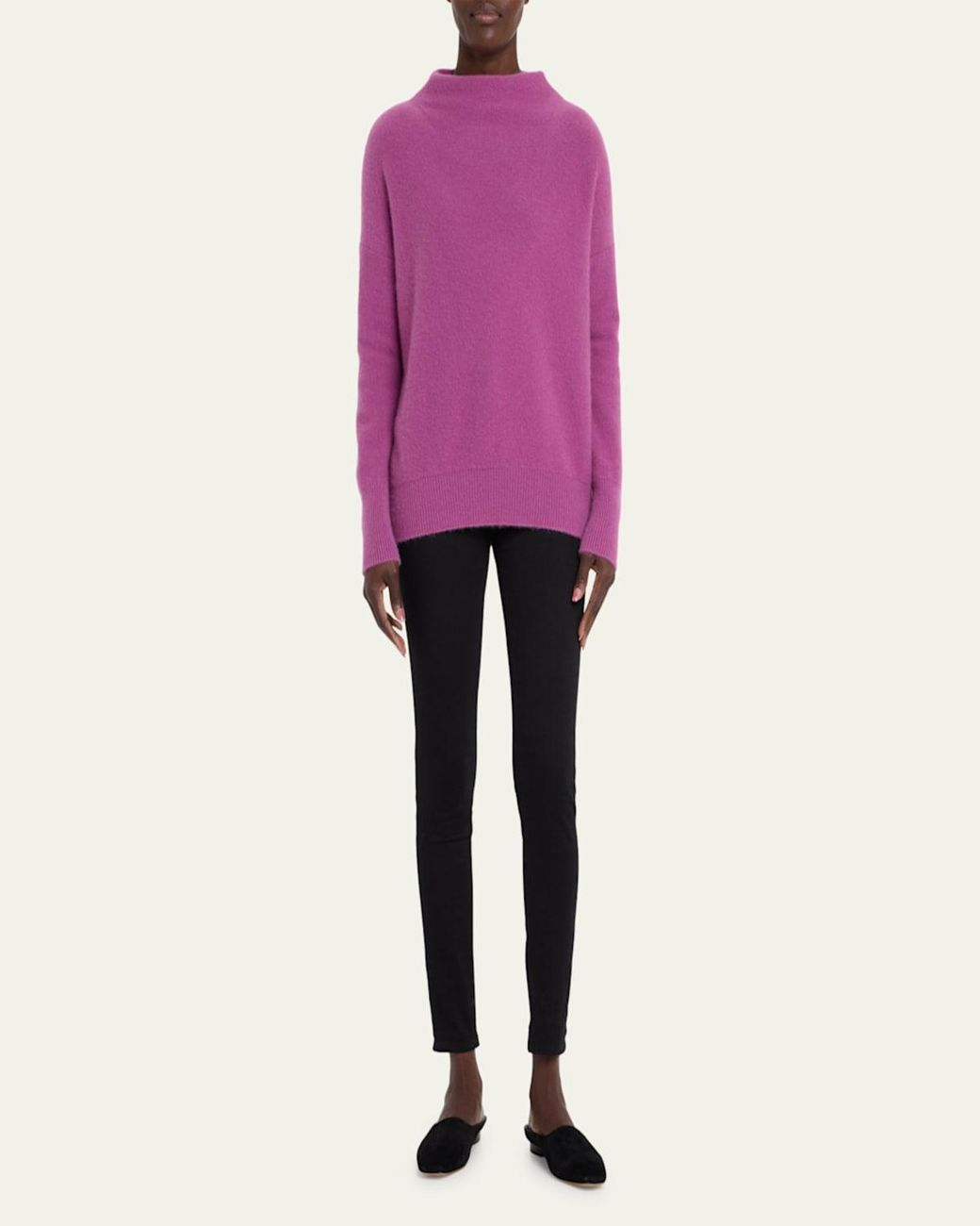 Vince Natural Boiled Cashmere Turtleneck Pullover
