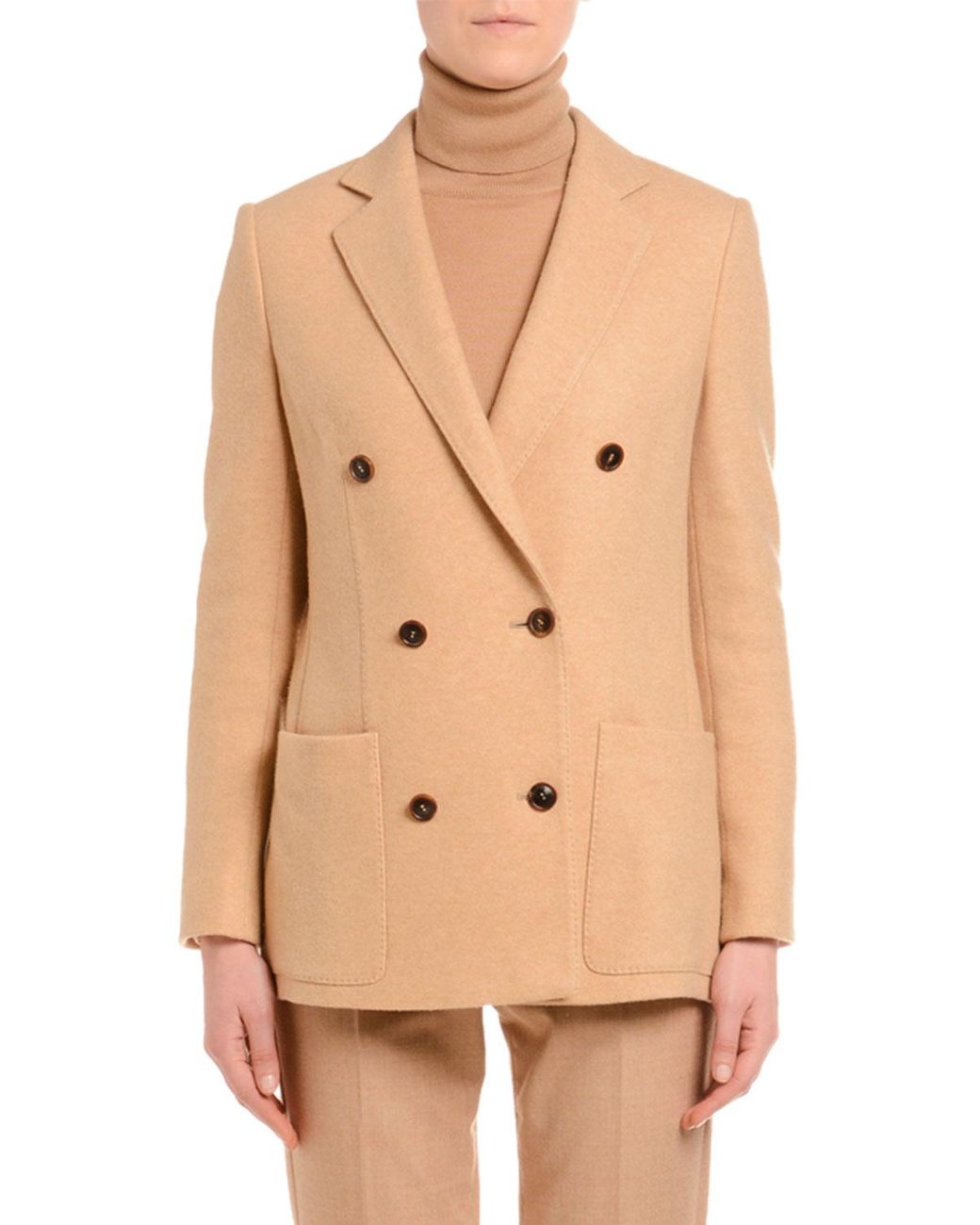 white jersey blazer