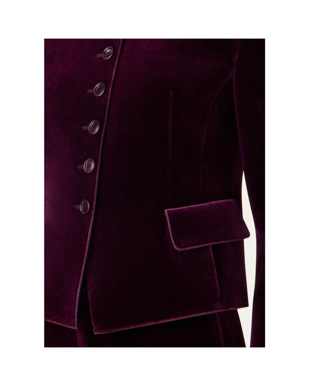Akris Blue Deva Velvet Single-Breasted Fitted Jacket