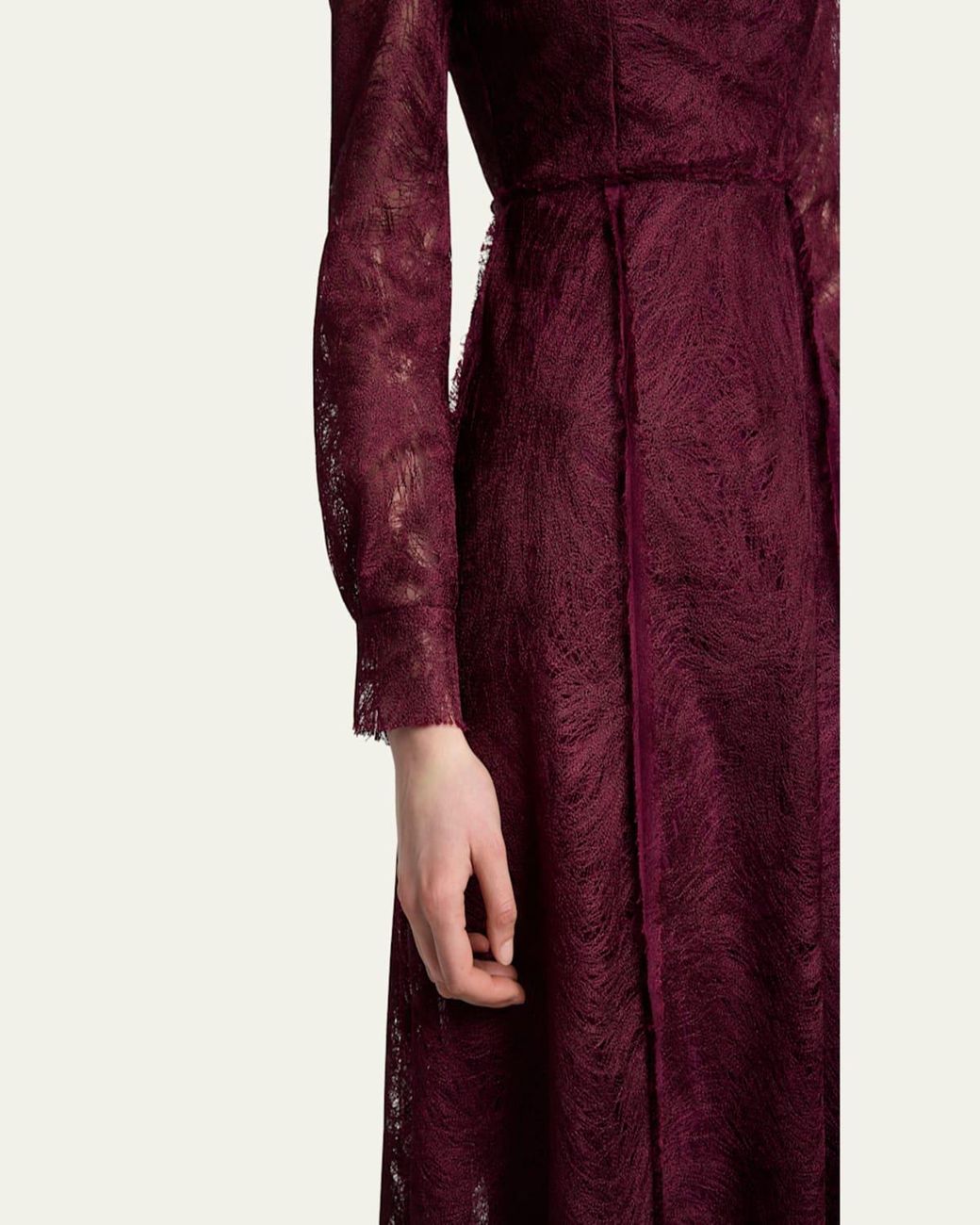 Erdem Long-Sleeve Lace Gown in Red | Lyst Erdem Long-Sleeve Lace Gown in Red | Lyst