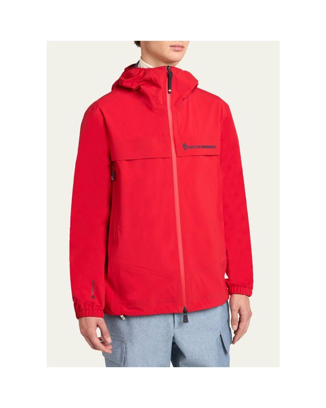 Moncler Red Shipton Hooded Shell Jacket for men