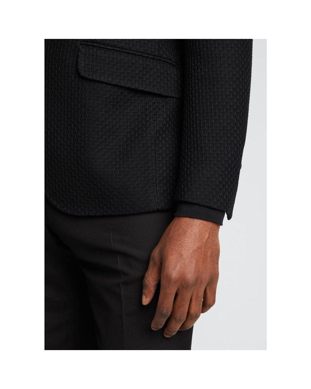 Etro Blue Basic Knit Blazer for men