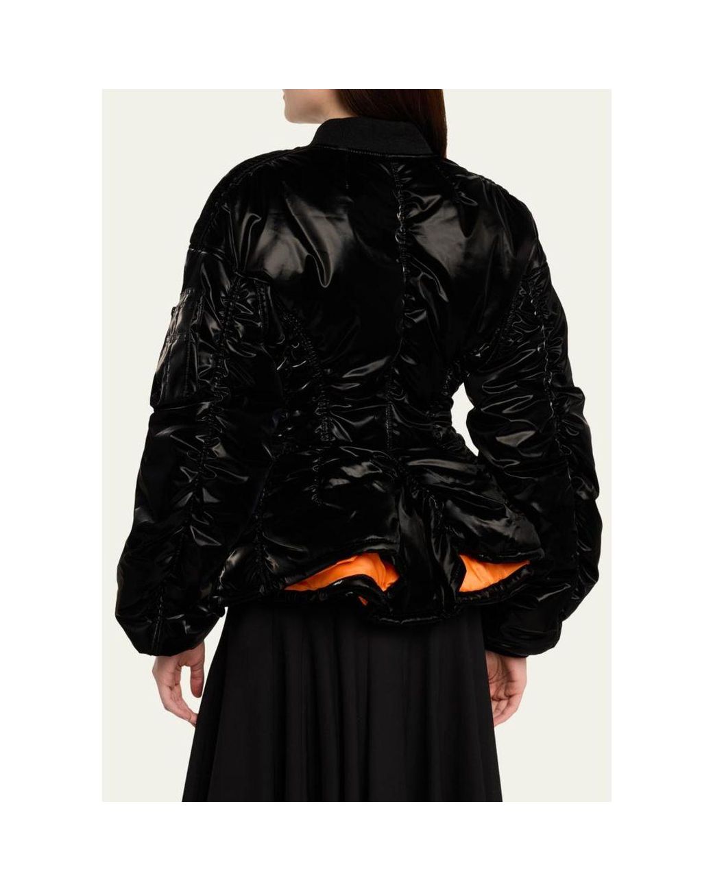 Junya Watanabe Black Cinched Ruched Jacket