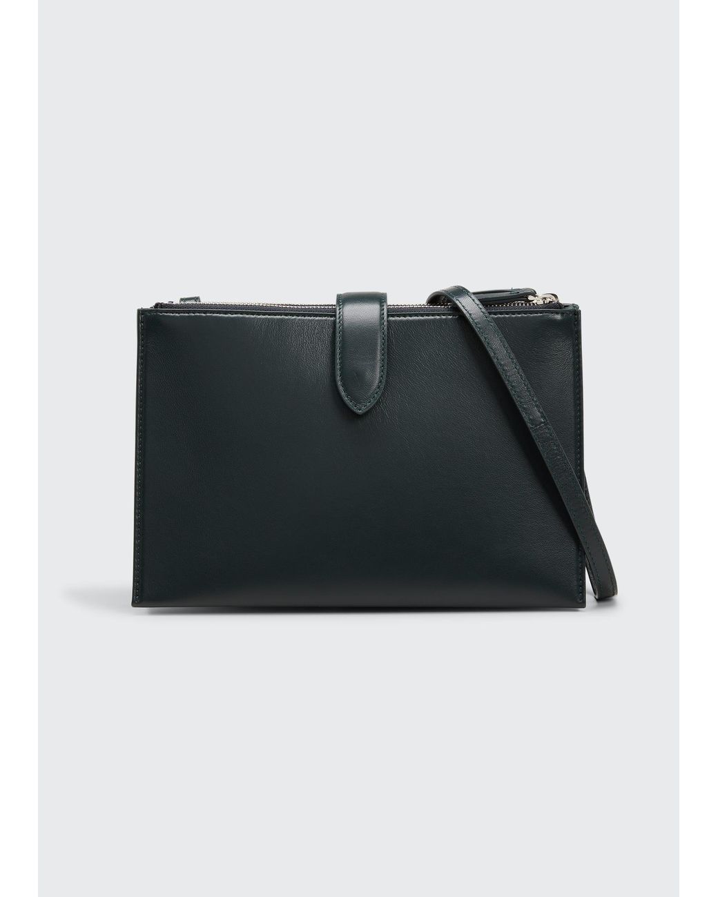 black handbag with zip
