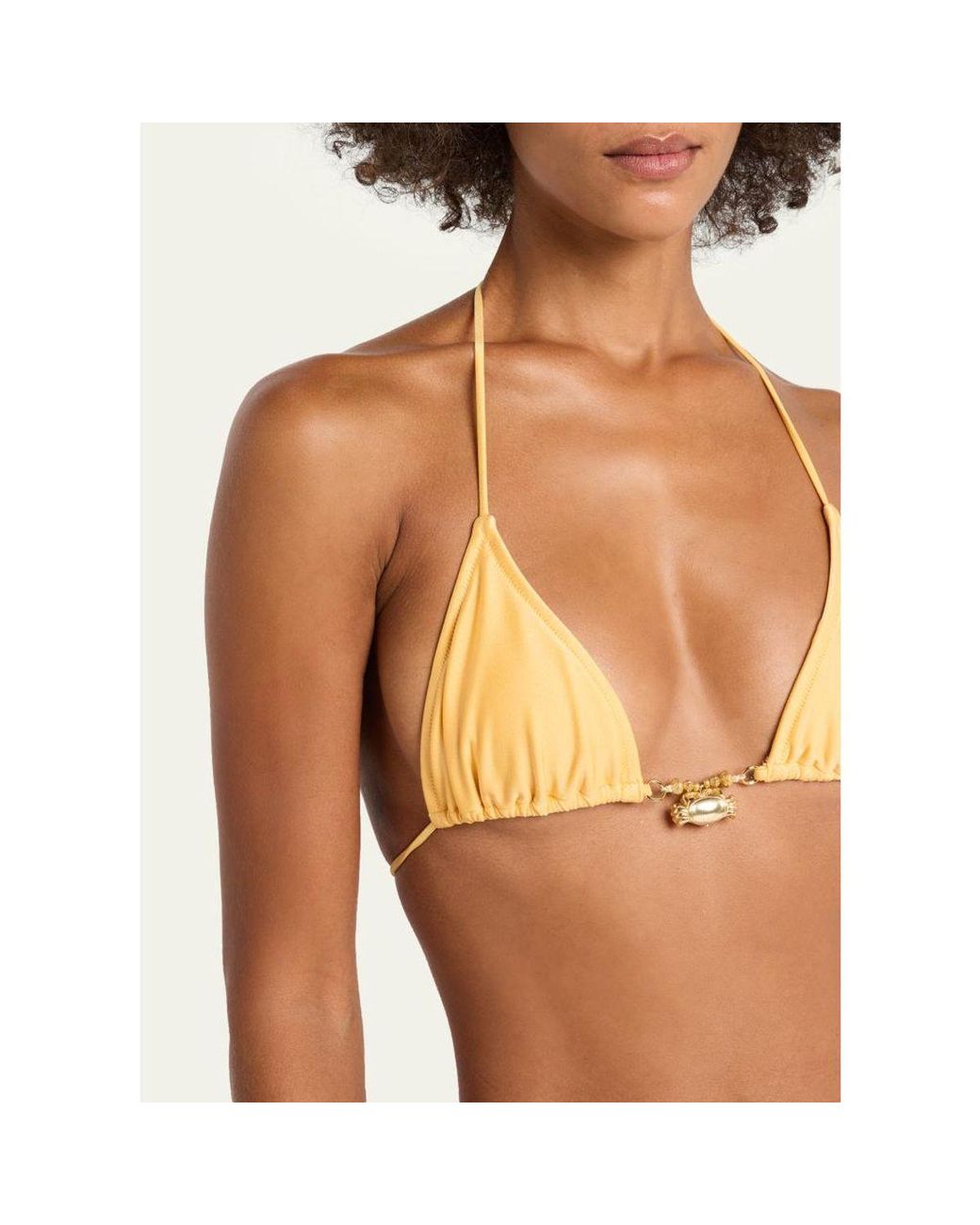 Shani Shemer Metallic Wren Triangle Bikini Top
