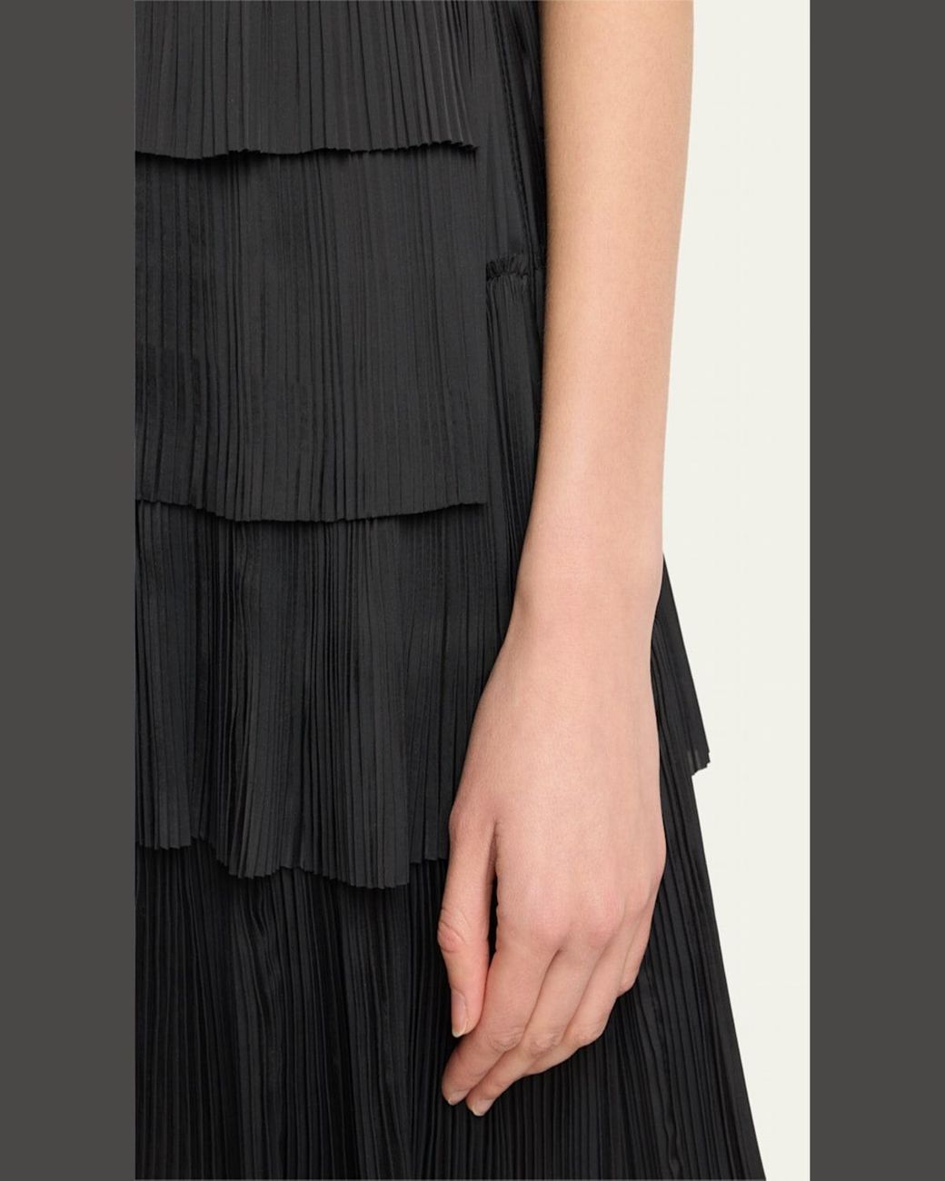 Ulla Johnson Cecily Tiered Plisse Mini Dress in Black Lyst