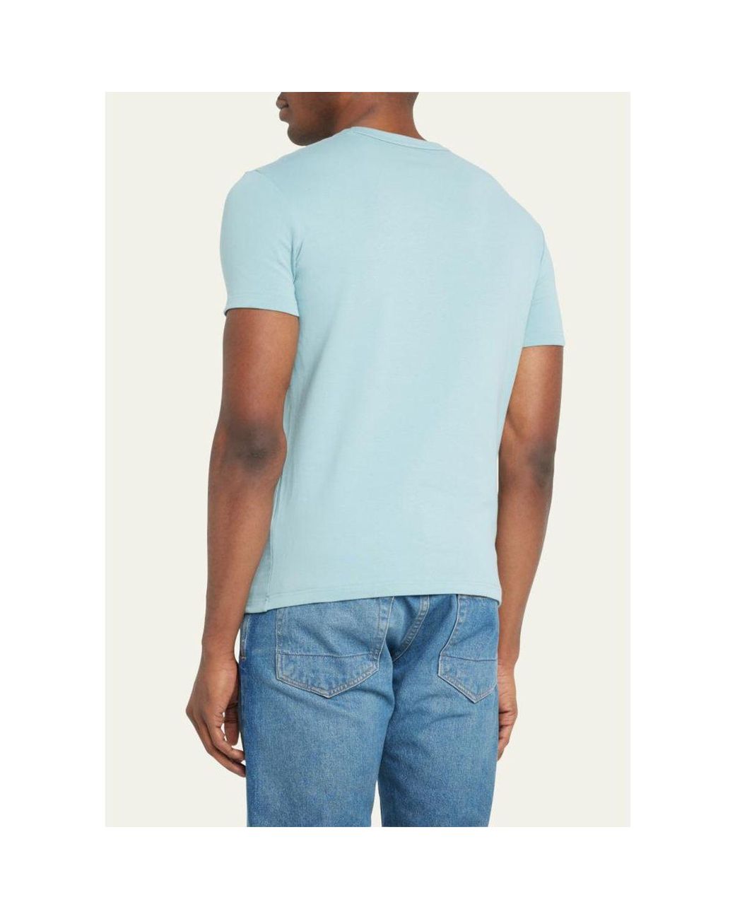 Tom Ford White Solid Stretch Jersey T-Shirt for men