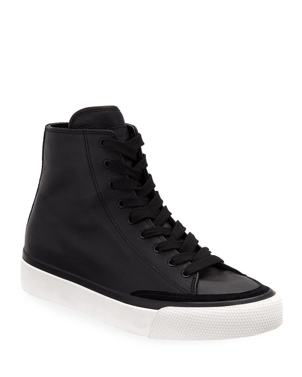 Rag & Bone Rb Leather High-top Sneakers in Black - Lyst