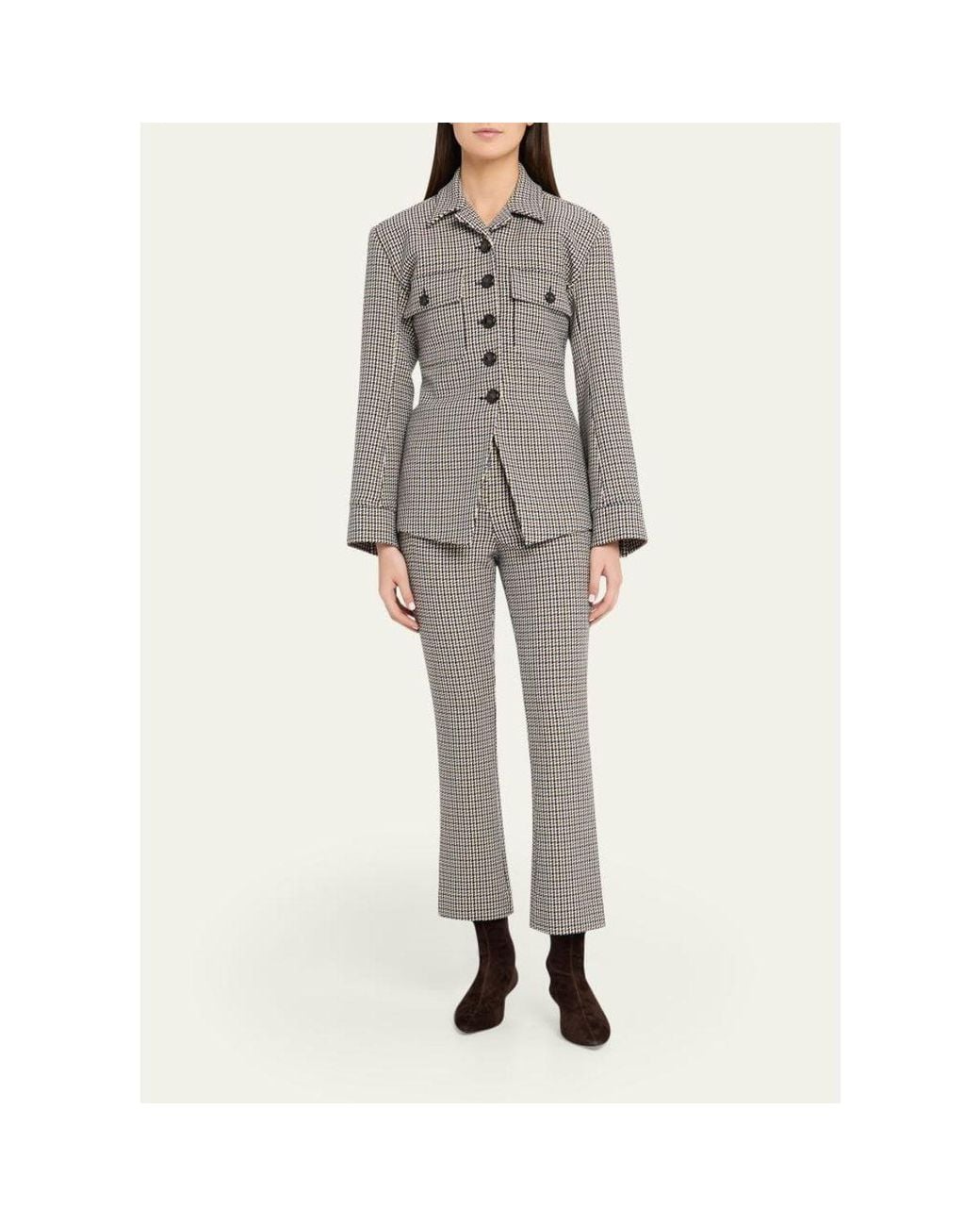 Veronica Beard Gray Molyneux Houndstooth Jacket