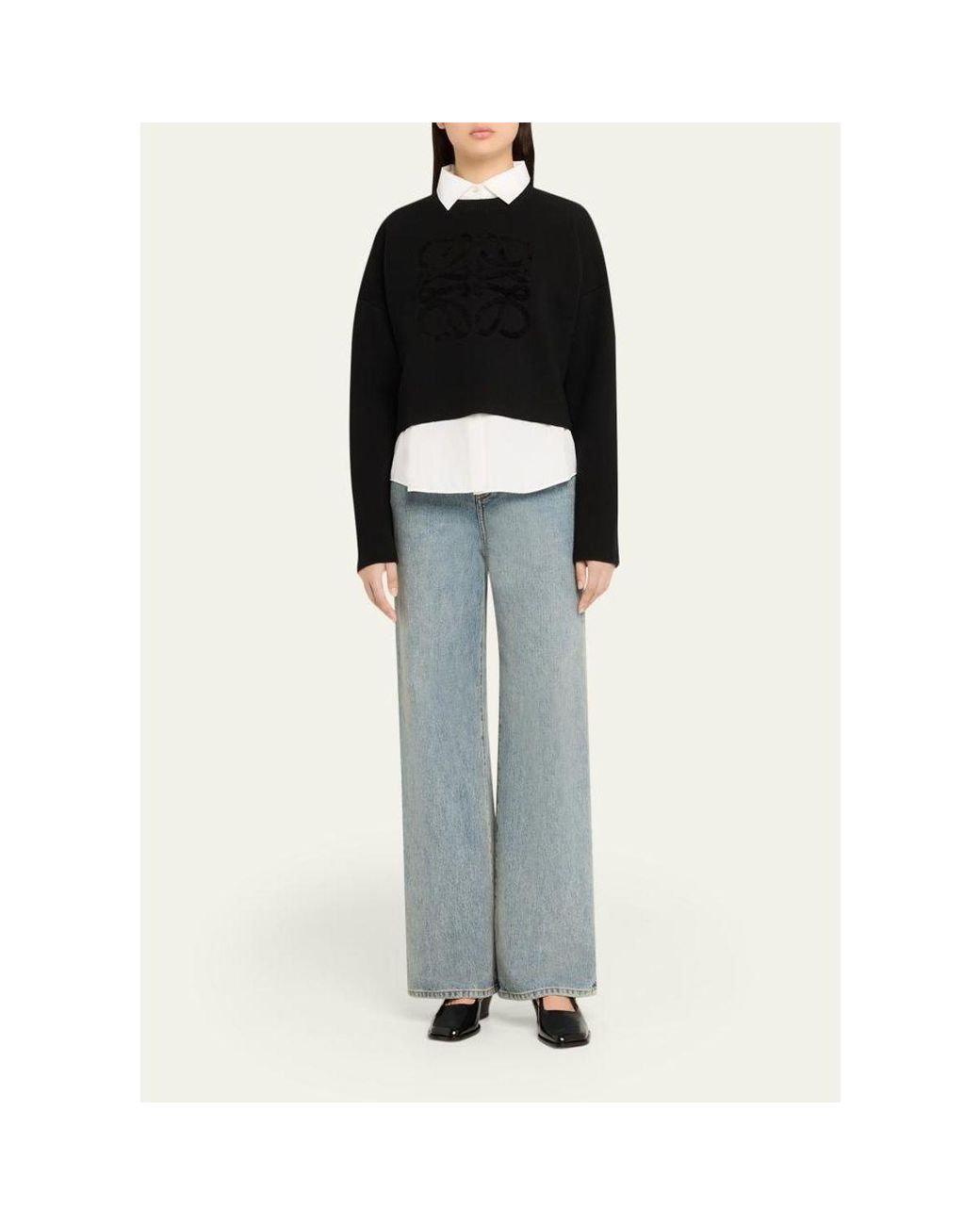 Loewe Black Anagram Wool-Blend Sweater