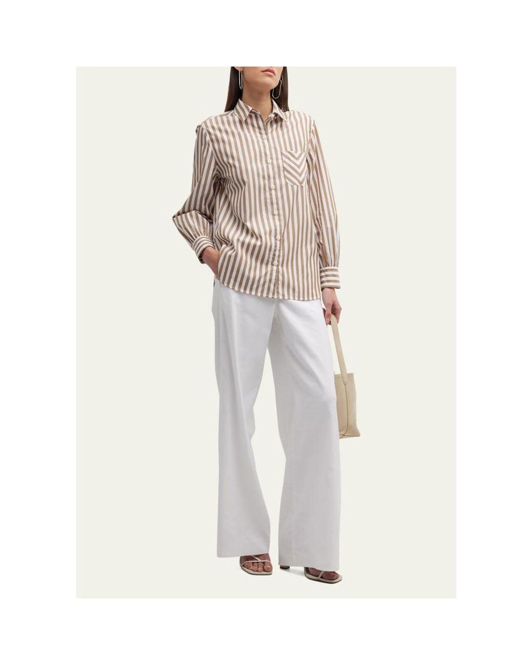 Rag & Bone Natural Maxine Striped Button-Front Shirt