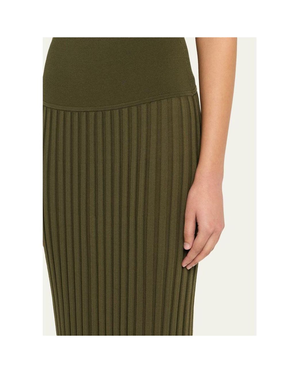 Christopher Esber Green Slashed Compact Knit Dress