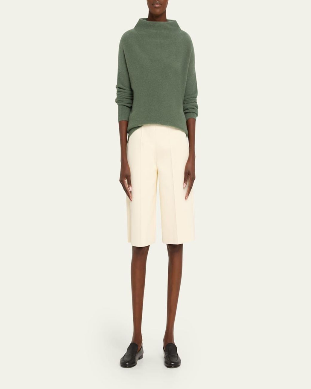 Vince Natural Boiled Cashmere Turtleneck Pullover