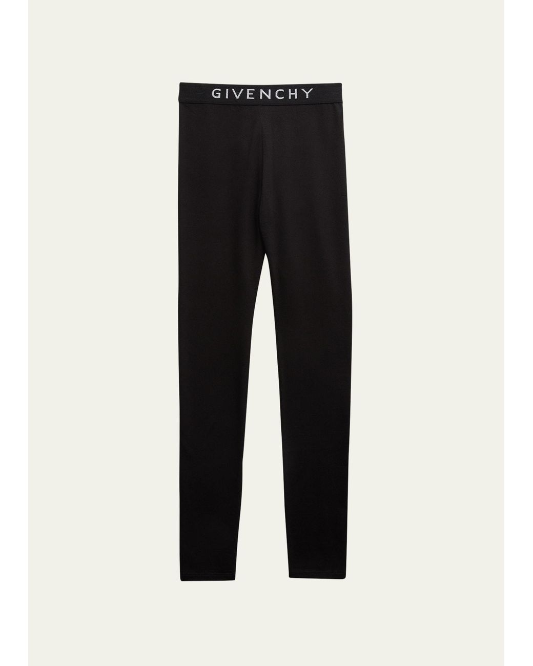 Givenchy Girl's Logo Tape Waistband Leggings in Black | Lyst