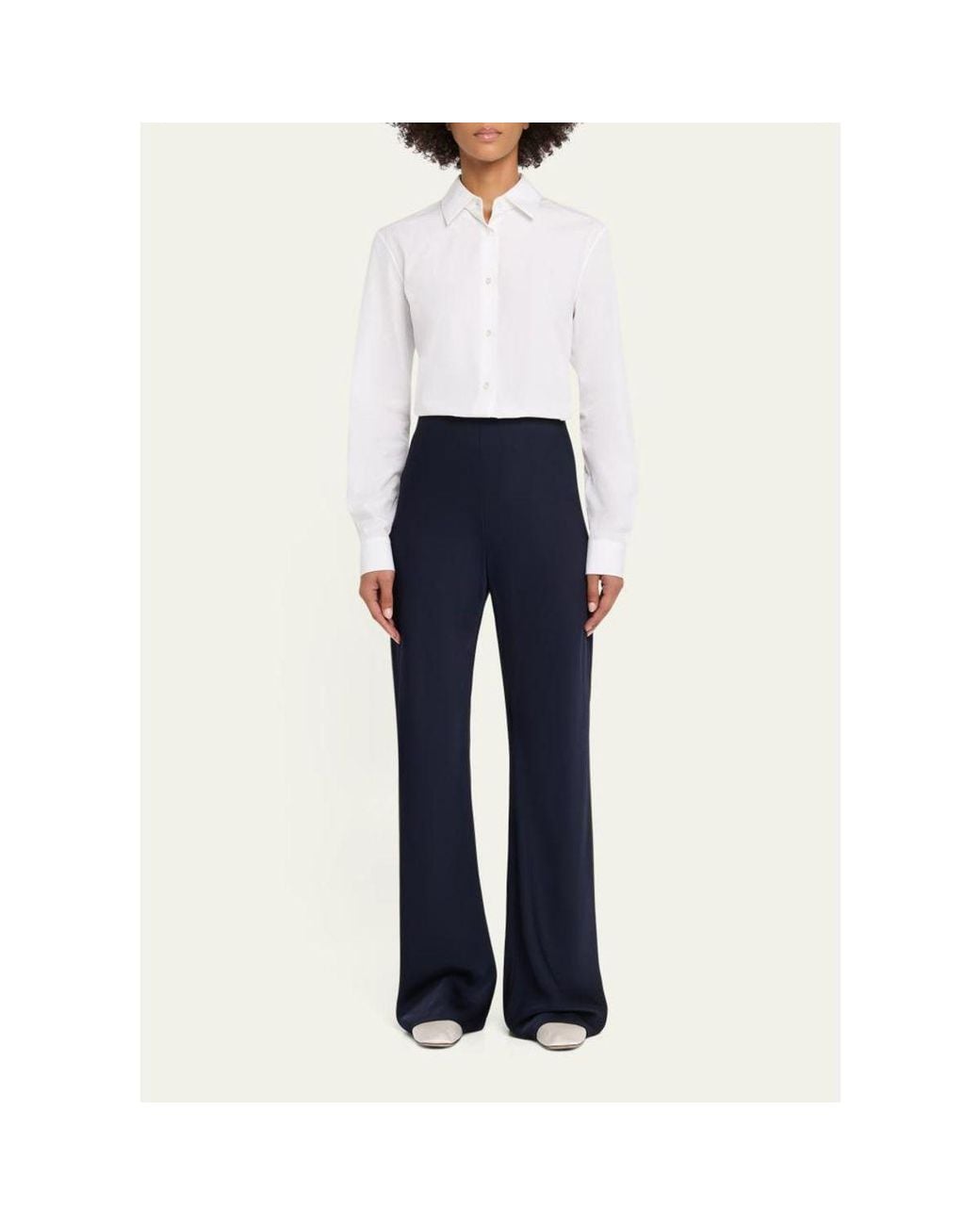 Veronica Beard Blue Braddock Satin Pants