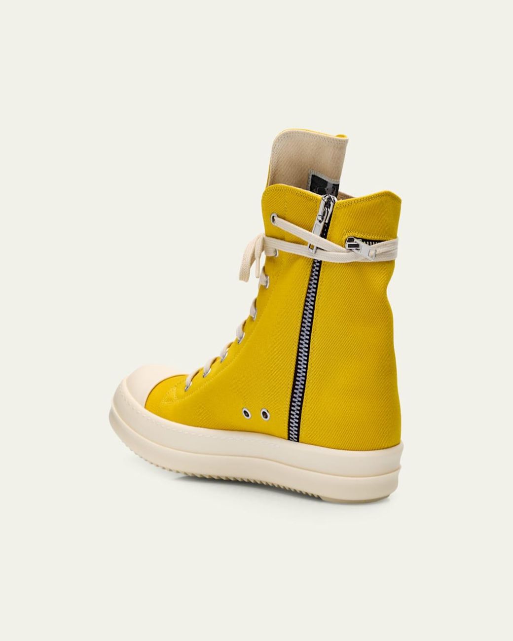 Rick Owens Yellow Cargo Sneaks Denim High-Top Sneakers for men