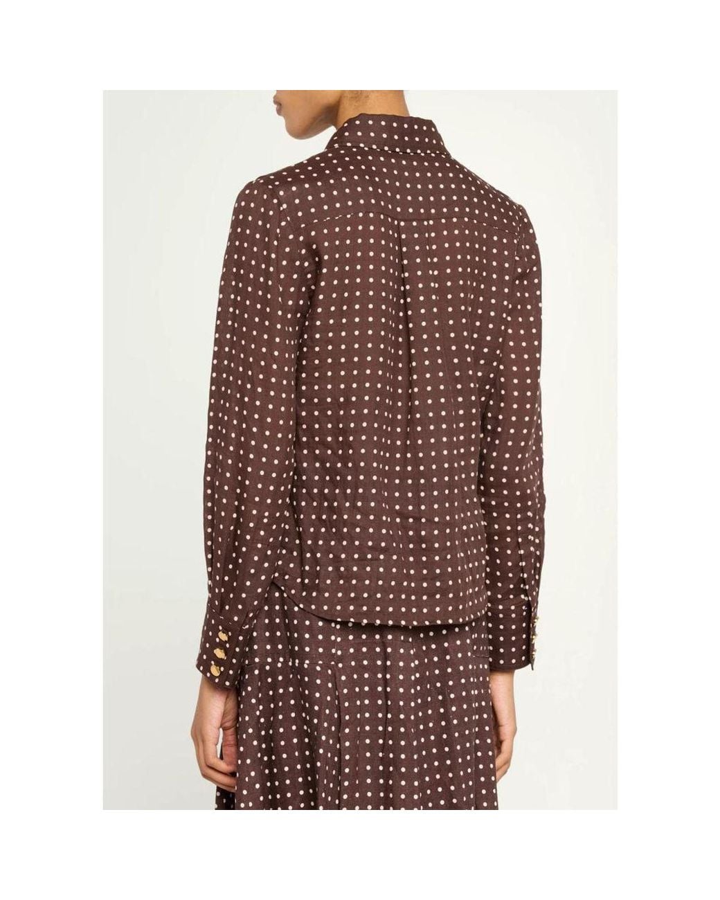 Zimmermann Brown Dotted Cargo Shirt