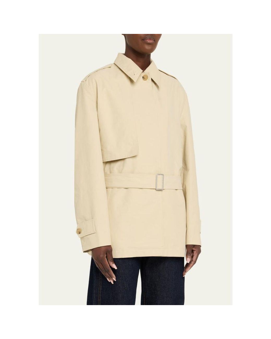 Vince Natural Cotton-Blend Short Jacket