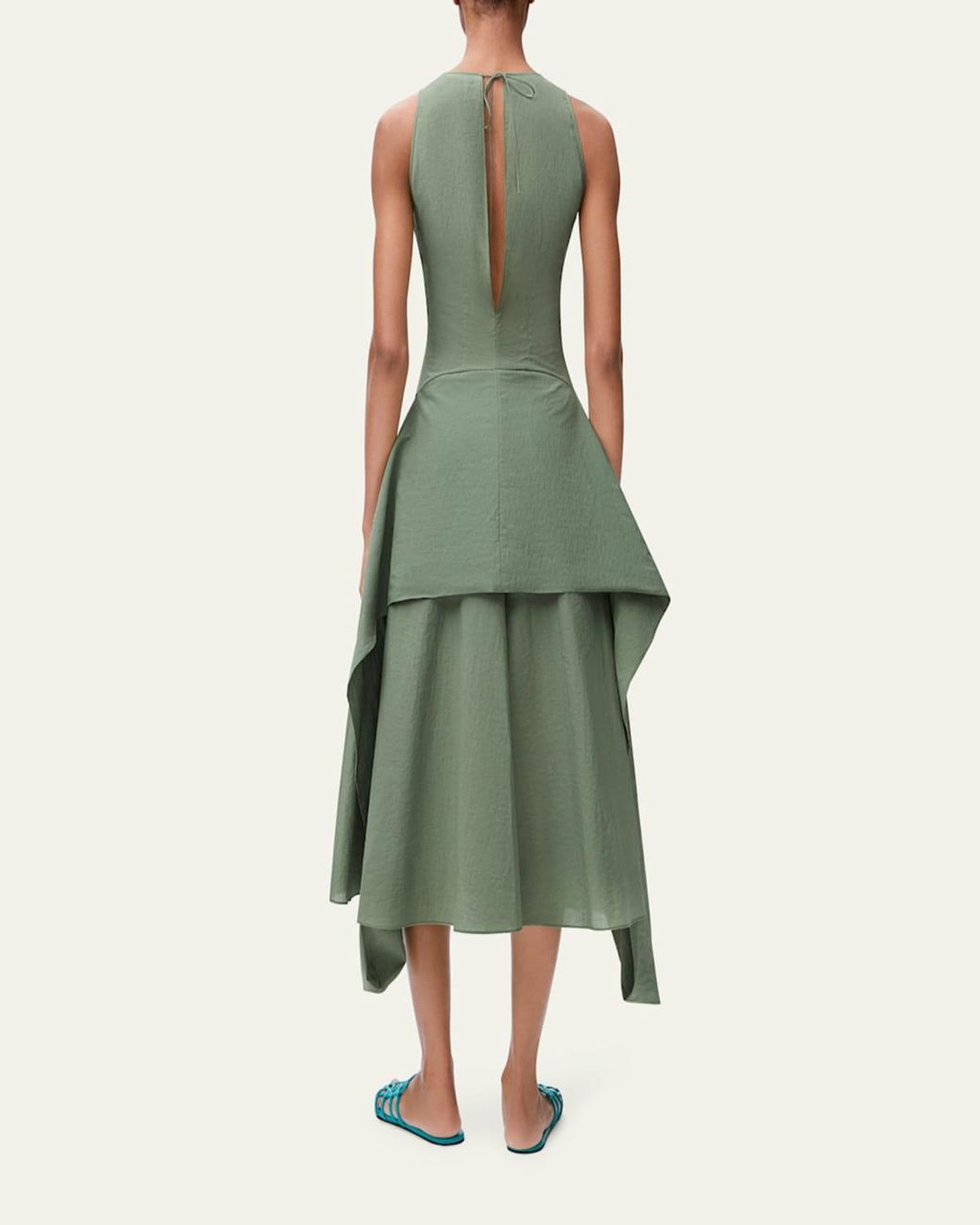 ワンピース Loewe draped midi dress LOEWE Draped Midi Dress | Grey | FARFETCH CA