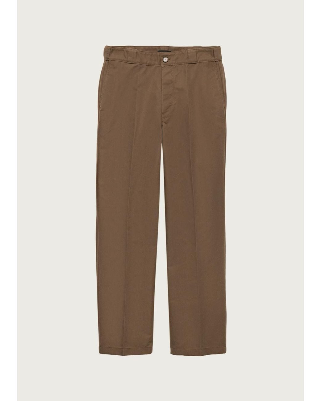 Prada Natural Technical Canvas Cotton Pants for men