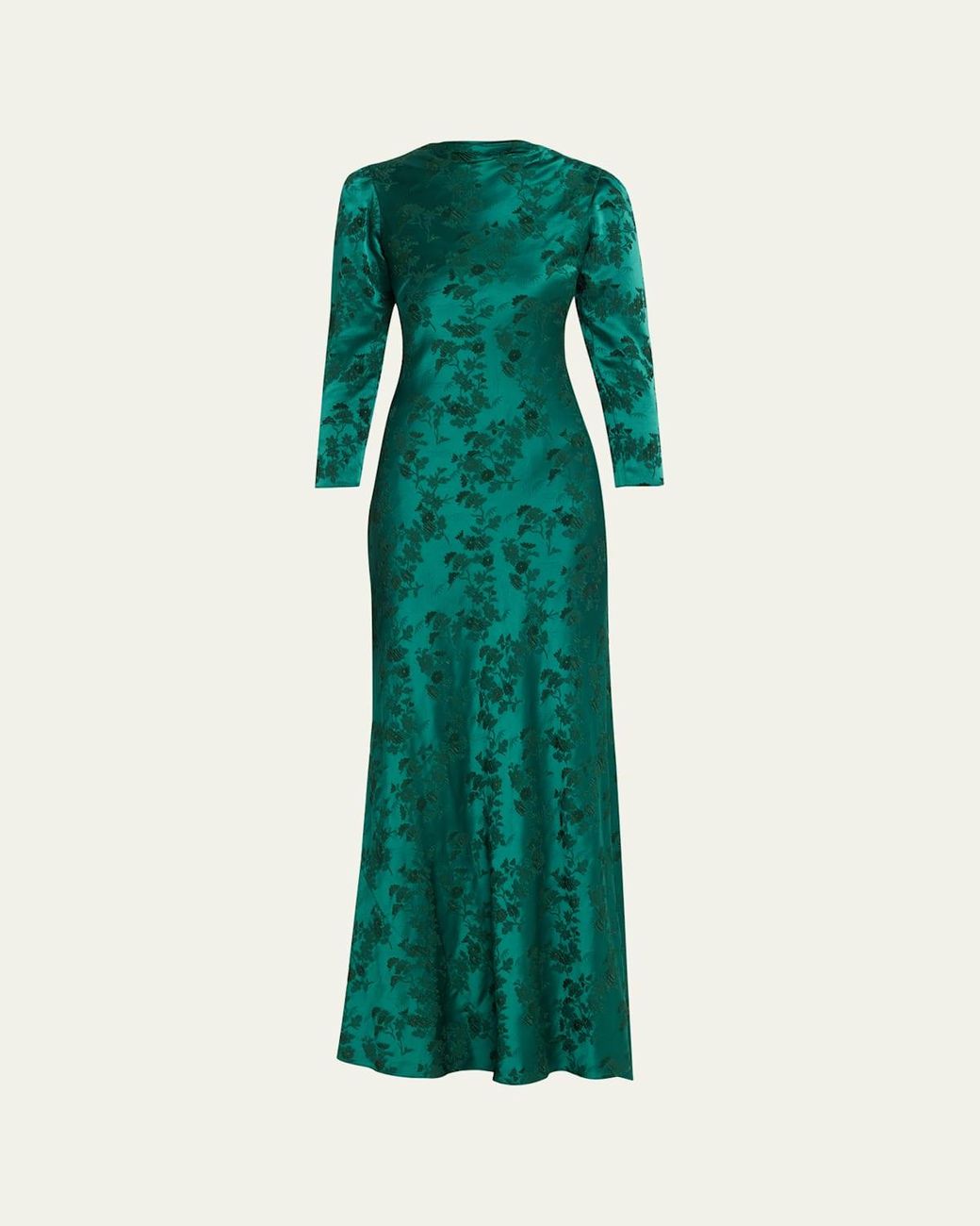 Saloni Sylvie Floral High-Neck Dress in Green | Lyst