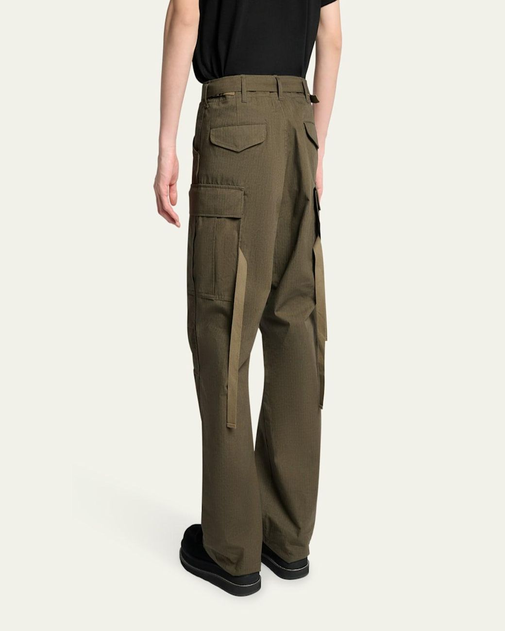 sacai-BROWN-Cotton-Ripstop-