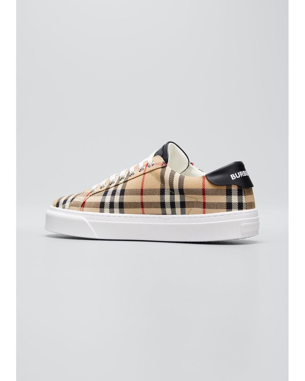 Burberry Check Canvas Low-top Sneakers for Men | Lyst