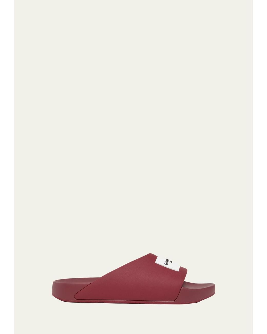 Givenchy Pink Logo Label Slide Sandals