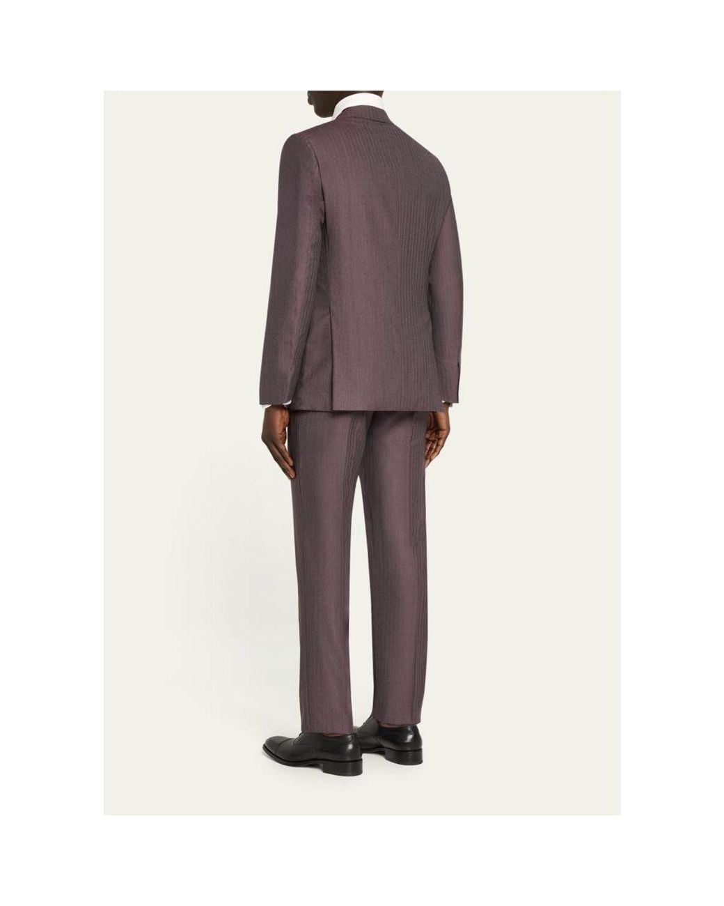 Brioni Multicolor Wool Herringbone Single-Breasted Suit for men